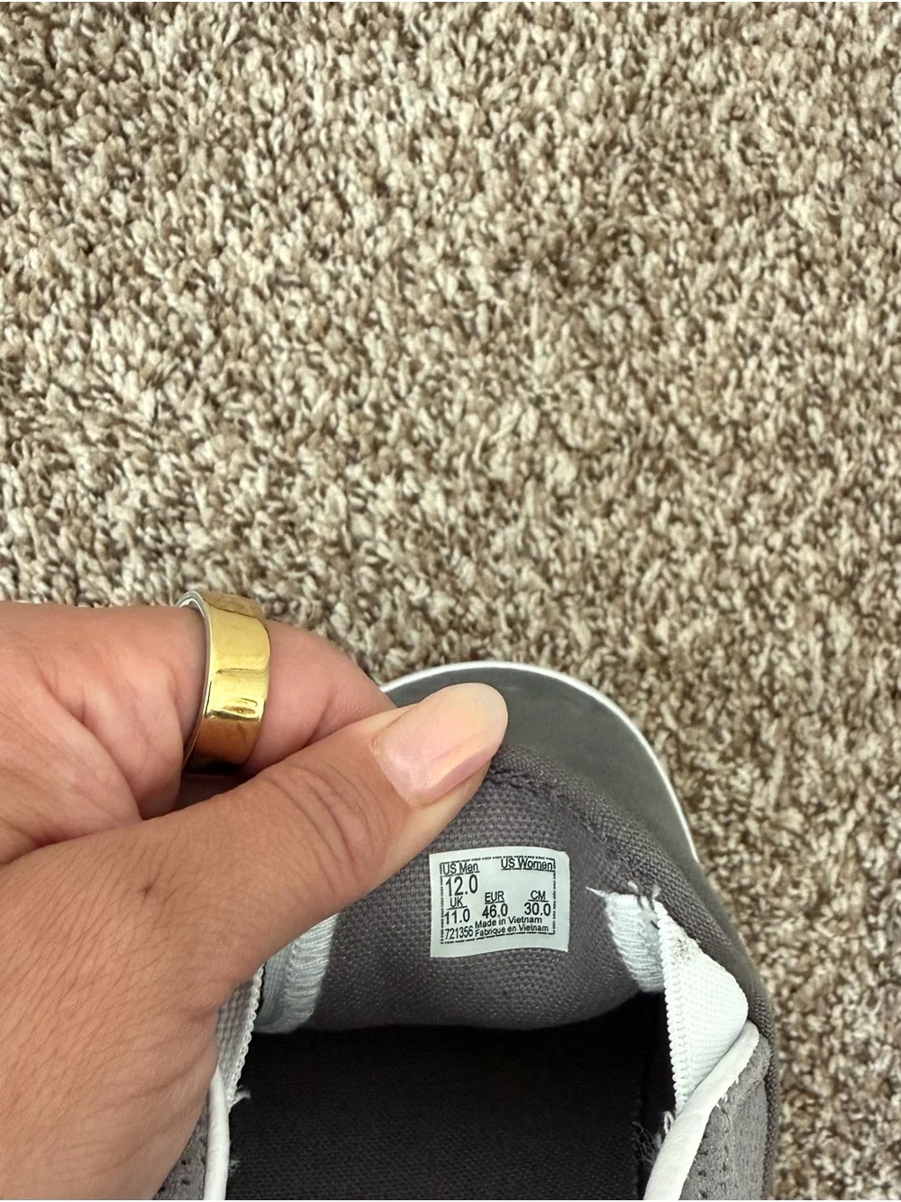 NWOT Vans Suede Slip-On Shoes - Gray
